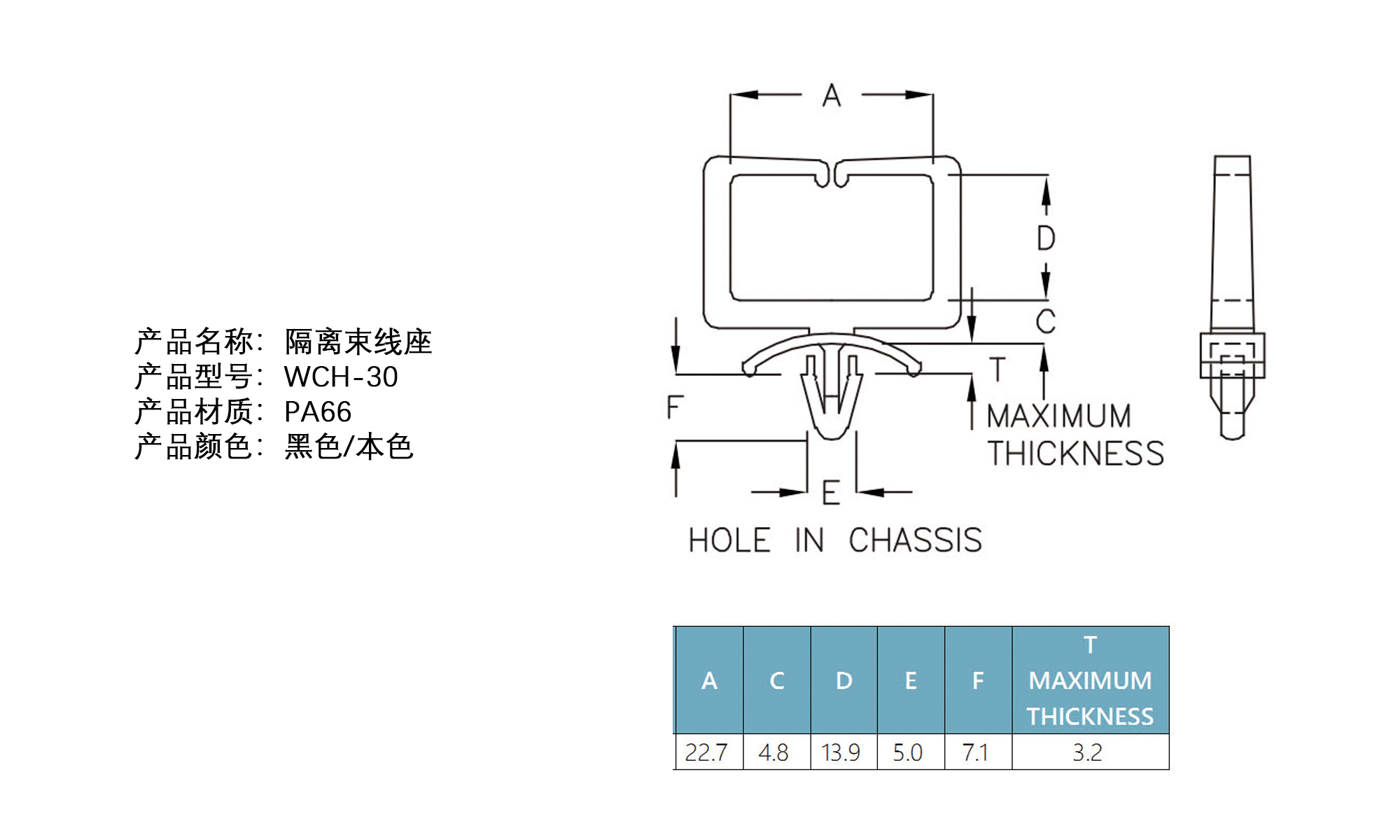 隔离束线座 WCH-30